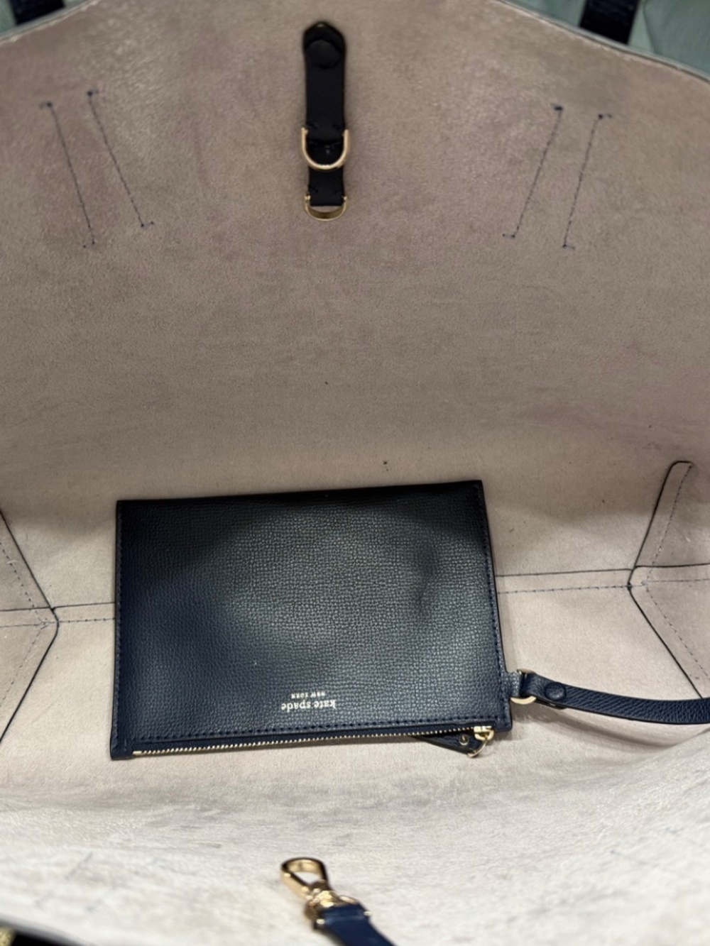 Kate Spade Midnight Blue Tote (w/zipper pouch) - Picture 3 of 11